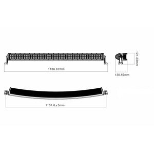 SpeedDemon 40" Curved Dual Row Light Bar - DRCX40 (Silver & Black Ops)