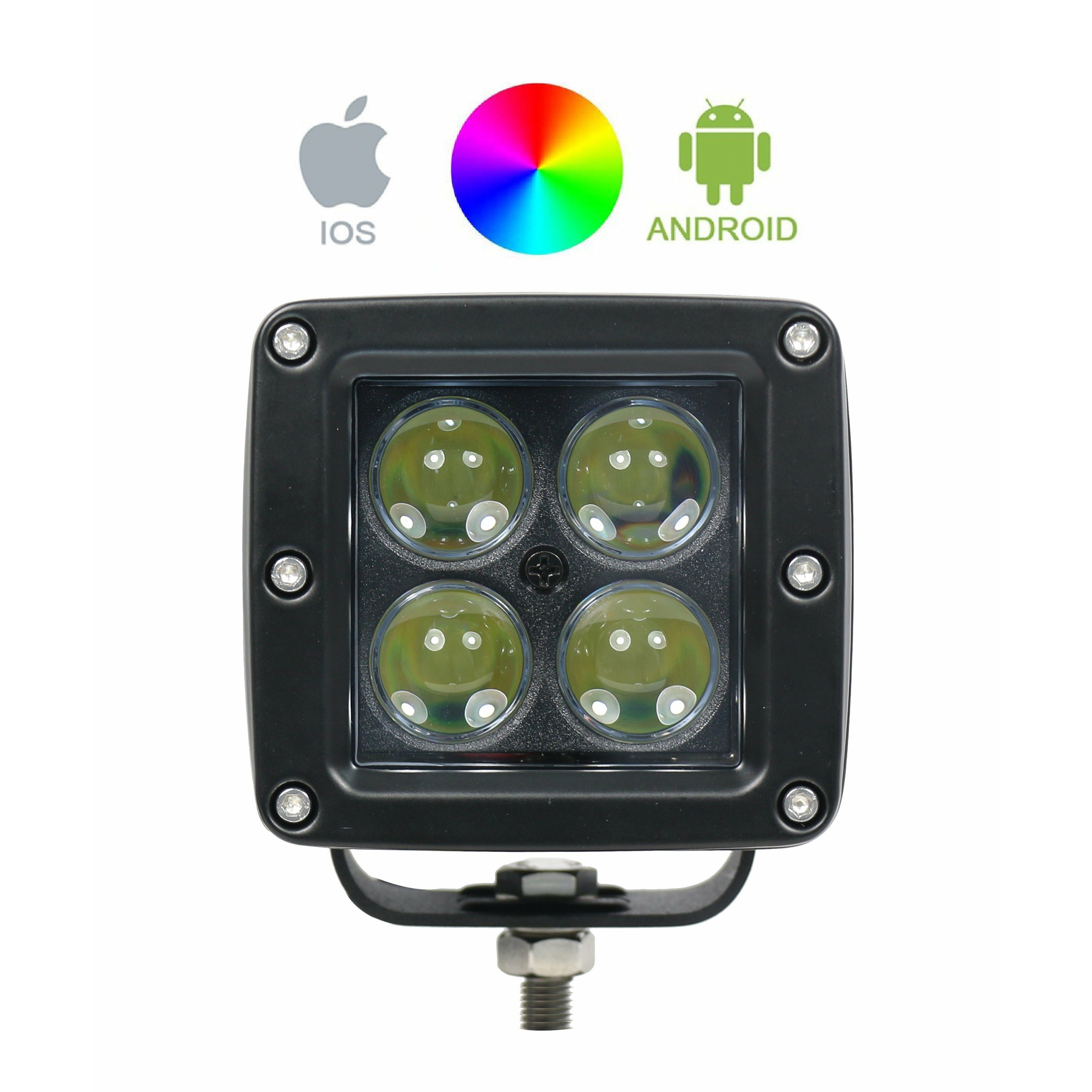 SpeedDemon 4PACK Driving Light - RGB Color Changing (Clearance)