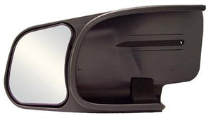 CIPA USA 10801 Exterior Towing Mirror; Slide On; 4-1/4 x 5-3/4 Inch Mirror; Non-Extendable; Glass Manual Adjust