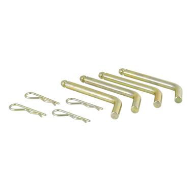 CURT 16902 Fifth Wheel Trailer Hitch Rail Pin; Replacement Pins And Clips; Yellow Zinc Finish; With 4 Pins And 4 Clips