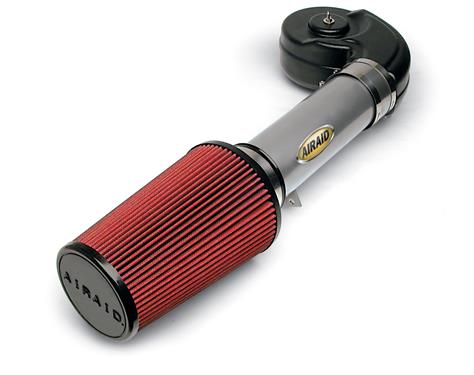 Airaid 301-106 Cold Air Intake; Classic Series.; Powder Coated Silver Polyethylene Tube; Red SynthaMax Filter; With Heat Shield