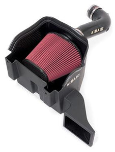 Airaid 301-220 Cold Air Intake; Cold Air Dam (CAD); Black Polyethylene Tube; Red SynthaMax Filter; With Heat Shield 5.7L HEMI