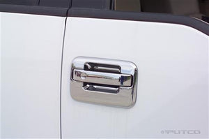 Putco 401007 Exterior Door Handle Cover; Chrome Plated; ABS Plastic; Without Passenger Side Keyhole/Without keypad; With Covers For 4 Doors