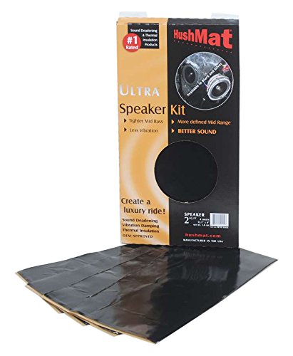 HushMat 10110 Ultra Black Foil Speaker Kit with Damping Pad - 4 Piece