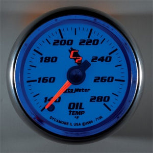 Autometer 2-1/16" OIL TEMPERATURE, 140-280 °F, STEPPER MOTOR, C2