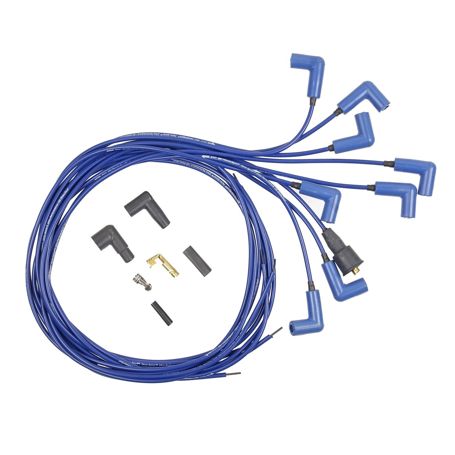 ACCEL 7541B 300 Plus Blue Ferro-Spiral Race Spark Plug Wire Set