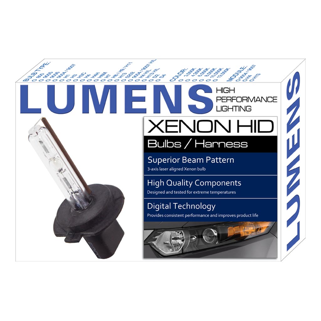 LumensHPL Xenon HID Headlight Bulbs - Replaces H11 or equivalent bulb