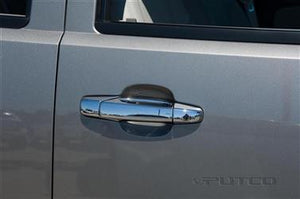 Putco 400036 Exterior Door Handle Cover; Chrome Plated; ABS Plastic; Without Passenger Side Keyhole; With Covers For 2 Doors