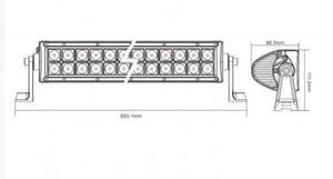 SpeedDemon 30" Dual Row Light Bar - DRC30 (Silver & Black Ops)