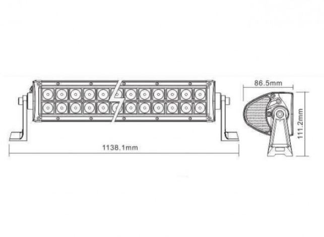 SpeedDemon 40" Dual Row Light Bar - DRC40 (Silver & Black Ops)