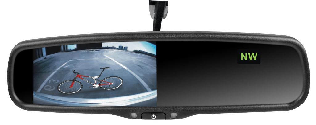 Rydeen MV433T 4.3" OE Grade Rearview Mirror Monitor w/ Temp. and Compass